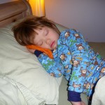 10-29-09-1 Still asleep on the first day of school